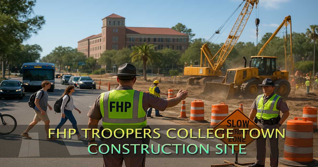 FHP troopers college town construction site